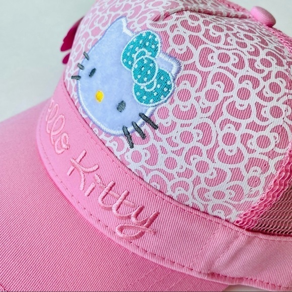 HELLO Kitty Pink Mesh Trucker Hat Women + Girls - Picture 11 of 16